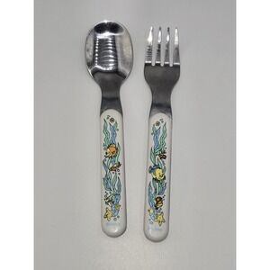 Vintage Disney's The Little Mermaid‎ Stainless Kids' Spoon & Fork Set